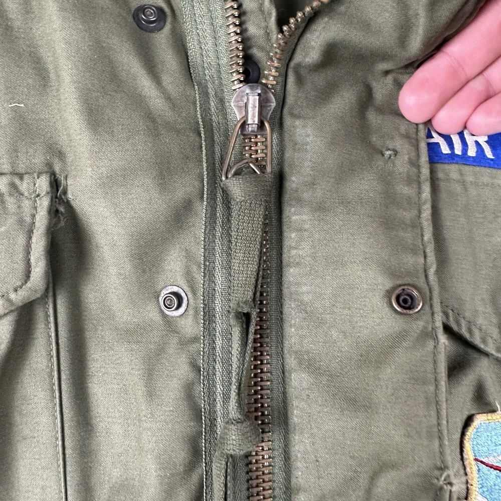 Vintage US Air Force M65 Field Coat XS 70s Vietnam OG107 Jacket 1972 SAC Patch